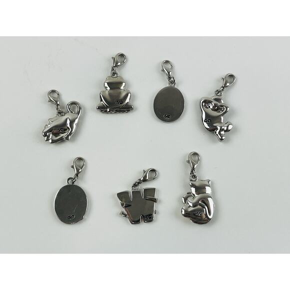 Webkinz Vintage Lot 7 Original Charms Monkey Frog Kitty Cat Banana Letter W Blac - Picture 6 of 11